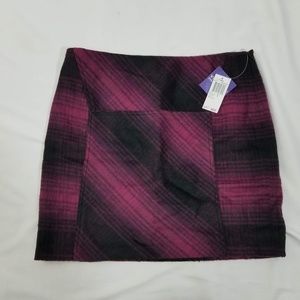 Vivienne Tam Quinn Wineberry Plaid Skirt